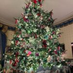 Deborah Roberts Instagram - What a beautiful night…feeling the sparkle and brightness of the season. Always a privilege to step inside these doors. And this year’s theme of #magic #wonder and #joy sure resonated. #christmastime White House