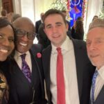 Deborah Roberts Instagram - What a beautiful night…feeling the sparkle and brightness of the season. Always a privilege to step inside these doors. And this year’s theme of #magic #wonder and #joy sure resonated. #christmastime White House