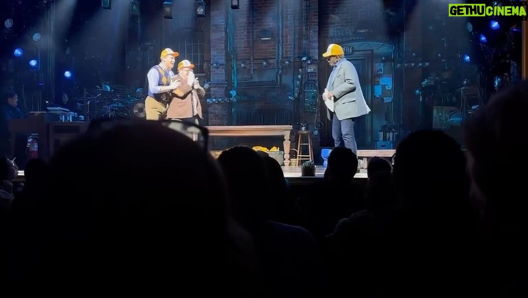 Deborah Roberts Instagram - When you go to the theater and your date suddenly steps up onstage to close out @gutenbergbway So much fun and such a fun night with @joshgad and @andrewreynolds Bravo to my actor @alroker on this stellar performance. #broadway #theater