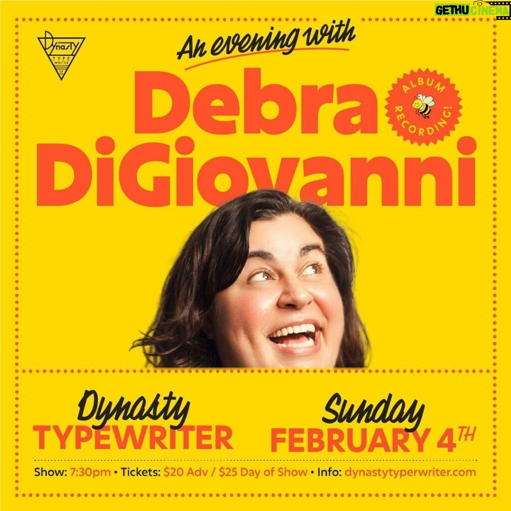 Debra DiGiovanni Instagram - Hey team fun times! I’m recording my third album on Feb 4 (in LA) with my sweet friends at Dynasty Typewriter and @counterfeitpics! I kinda need you to come and laugh! Go to my Linktree for tix!! (Graphics from @filmarra) @dynastytypewriter ♥️♥️