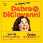 Debra DiGiovanni Instagram - Hey team fun times! I’m recording my third album on Feb 4 (in LA) with my sweet friends at Dynasty Typewriter and @counterfeitpics! I kinda need you to come and laugh! Go to my Linktree for tix!! (Graphics from @filmarra) @dynastytypewriter ♥️♥️