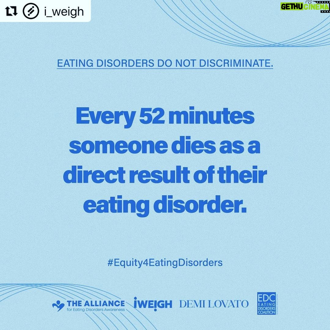 Debra DiGiovanni Instagram - Eating disorders are real and they’re rampant and they destroy lives. They need to start being treated as a deadly disease and not as a punchline. Take a second to learn. ♥️ @i_weigh #equity4eatingdisorders