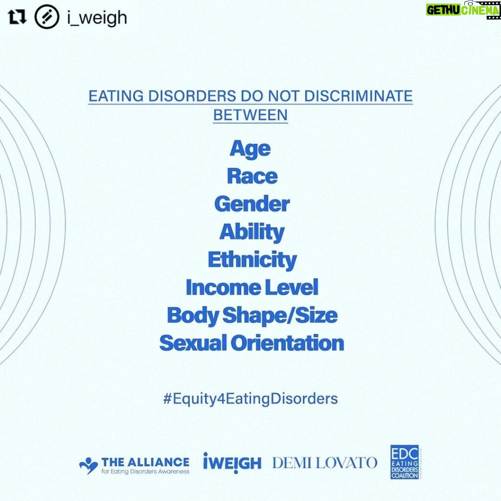 Debra DiGiovanni Instagram - Eating disorders are real and they’re rampant and they destroy lives. They need to start being treated as a deadly disease and not as a punchline. Take a second to learn. ♥️ @i_weigh #equity4eatingdisorders
