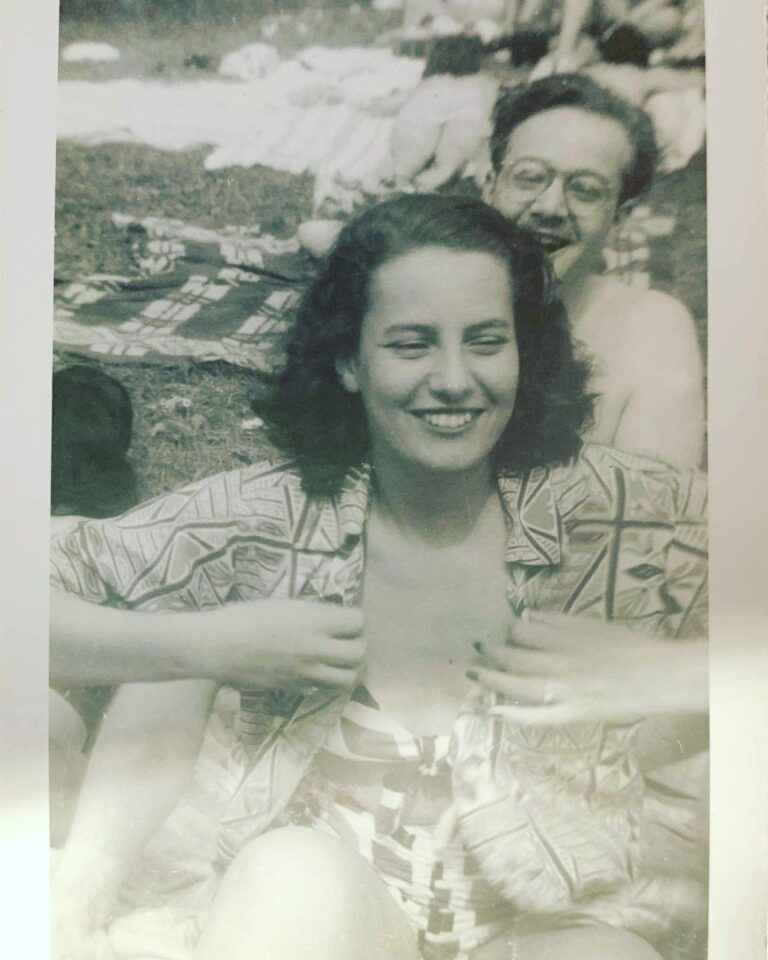 Debra Winger Instagram - Today is the anniversary of my mama's death day. Ruth Felder Winger. She is so happy here. My father seems happy behind her. My mother worked from the first day I remember. I never knew there was a choice until later. She lived a lot of things without questioning them. Both her strength and a bit of what is lacking in our lives. This year I see both as co-existing - the living and the questioning. We pass our death day each year, we just don't know it - I let it be my life's muse today.