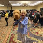 Dee Wallace Instagram - The Original dog head mold from the stunt man costume in Cujo. This is why I love doing cons! My fans bring me things I’ve never seen before! Tomorrow is your last chance to see me at Spooky Empire Orlando! Who’s coming?? #spookyempire #cujo #deewallace