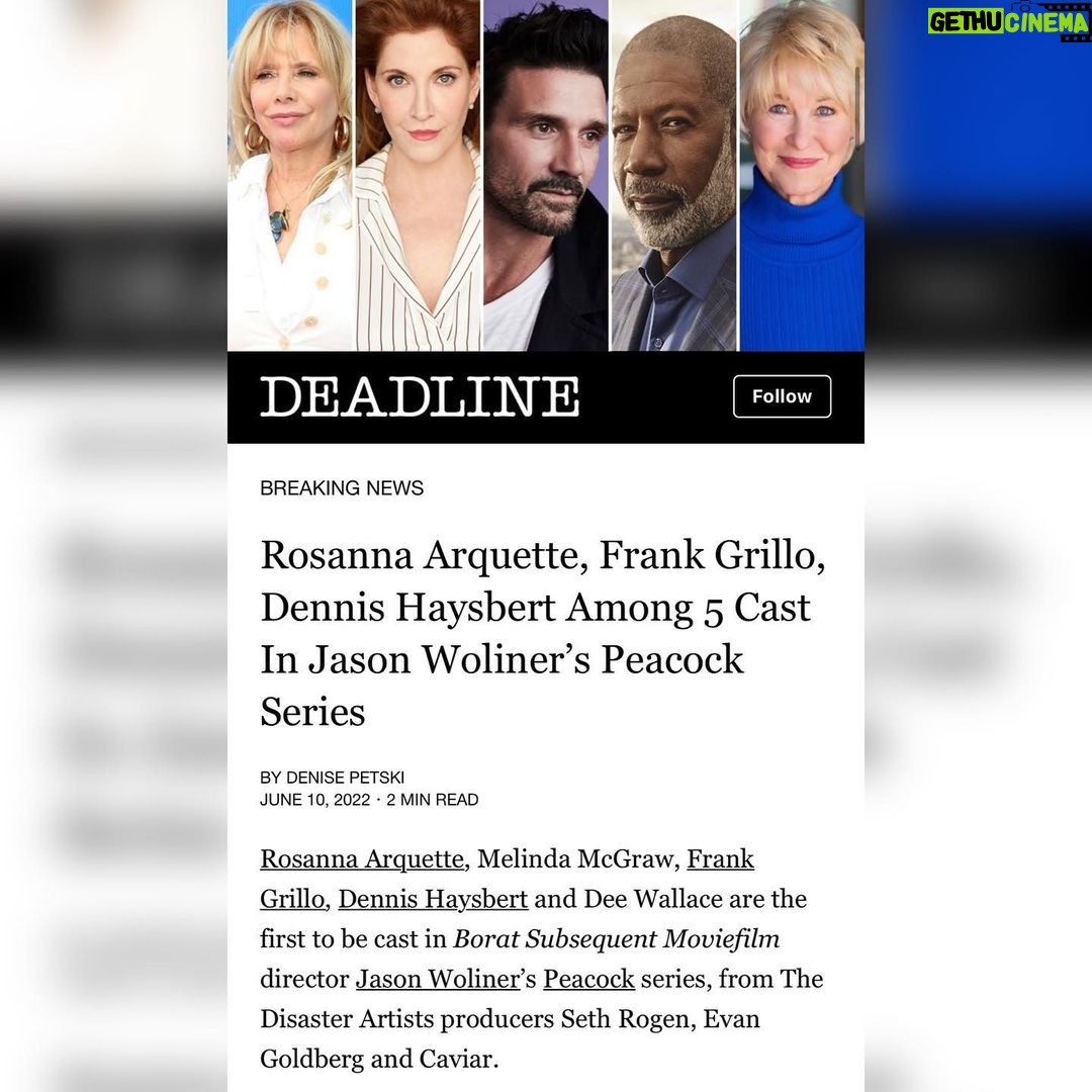 Dee Wallace Instagram - Cannot WAIT for you all to see this one… @sethrogen @peacocktv