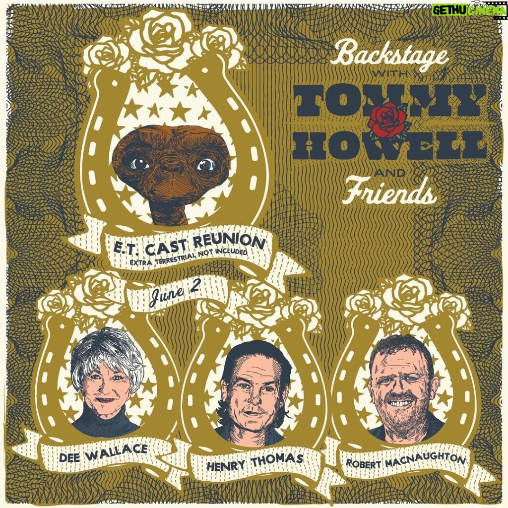 Dee Wallace Instagram - Nashville! I am so excited to join @therealcthomashowell's on "Backstage with Tommy Howell and Friends" at the @citywinerynsh on June 2nd. You don't want to miss this E.T. reunion! You can purchase your tickets here: www.tommyhowellmusic.com/tour