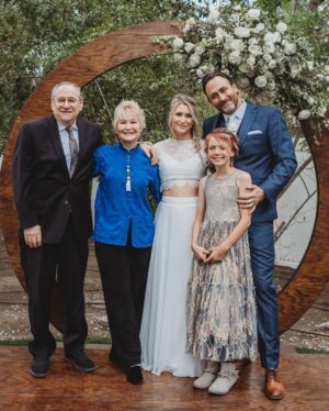 Dee Wallace Instagram - I could not be happier to welcome @taymourghazi into my family. He is everything I could ever ask for in a son. And his beautiful daughter who I’m honored gave me the permission to call her my granddaughter—what a beautiful evening of love, & a reminder to always keep going. 

My daughter, my best friend, I love you.