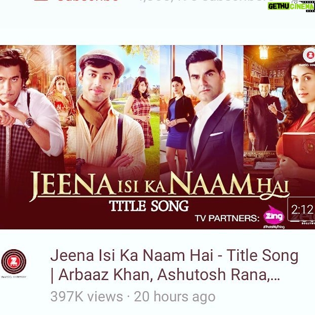 Deepak Agrawal - 470 Likes - The wait is over! Am happy to share the link of the video of title song Jeena Isika Naam Hai Composed n penned by me and sung by none other than KK. Am Thankful to my director Keshhav Panneriy sir for giving me the chance to compose this melody. Plz watch n need your feedback n dont forgate to share. Thanx n regards!!
#Jeenaisikanaamhai #JeenaIsiKaNaamHai #ZeeMusicCompany
Other Credits :
Programmer- Sudesh Sawant,
Mixed & Mastered by - Bhaskar Sharma,
Musicians
Guitar- Mayukh Sarkar,
Bass Guitar- Rishav Kar,
Flute- Kiran Vinkar,
Solo Violin- Jitendra H Thakur ( Jeetu).