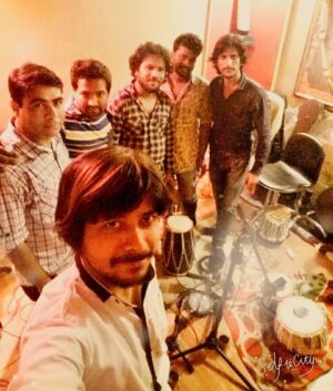 Deepak Agrawal Instagram - Late night Ricording  Session.....With True Artists
