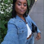Denée Benton Instagram - @lafayette148ny your jeans fit this summer peach right off the rack. Those who also jump to put jeans on understand that this is to be…coveted. Thank you for having me 🫶🏾🍑 #nyfw