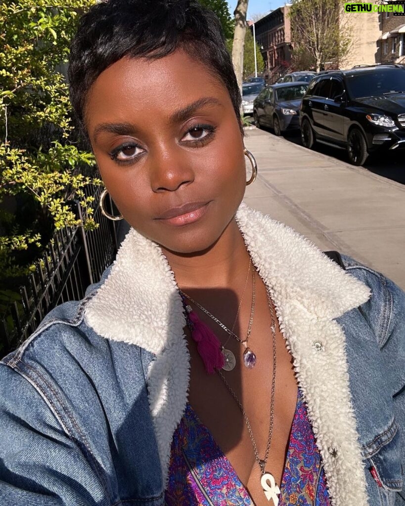 Denée Benton Instagram - Last week I spotted a Black dad and his toddler yelling “Ay yo!” back and forth to each other while giggling uncontrollably under a cherry blossom tree. Thank you brooklyn spring, needed your medicine 🤲🏾🌷🥹