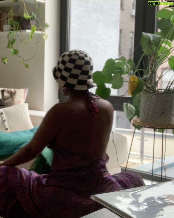 Denée Benton Instagram - Last week I spotted a Black dad and his toddler yelling “Ay yo!” back and forth to each other while giggling uncontrollably under a cherry blossom tree. Thank you brooklyn spring, needed your medicine 🤲🏾🌷🥹