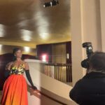 Denée Benton Instagram - Miss Peggy Scott was sighted at The Metropolitan Opera dripping in Christopher John Rogers . . . Undefeated dream team 🧡 Styling: @solangefranklin Makeup: @kellybellevue Hair: @geobrianhmu Tap for tags
