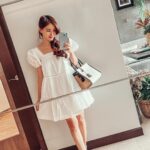 Denise Soong Ee Lyn Instagram - How my weekend started 🤍 in this poofy cloud of a dress from @lovebonito what gooooood to do in sunny sg ☀️ leave some ideas here please!