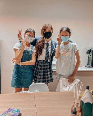 Denise Soong Ee Lyn Instagram - Happy Valentine’s Day everyone ❤️ 
I’m missing mine a little as he’s away on reservist, but swipe to see the cuties who spent Vday with me today! (Also yes, I had to teach a class immediately after a shoot today, hence I’m in my Titan uniform HAHA)