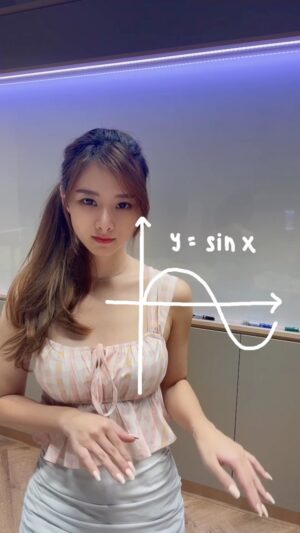 Denise Soong Ee Lyn Instagram - I told my students drawing graphs is fun, and they asked me to prove it. Is this fun enough for you guys! 🤣

also guys, this is not my idea! I saw a video of a math prof doing a dance for graphs and this is js my take, done for fun. Check him out, I love his acc and love for math!! @wallacestem 🫶🏻