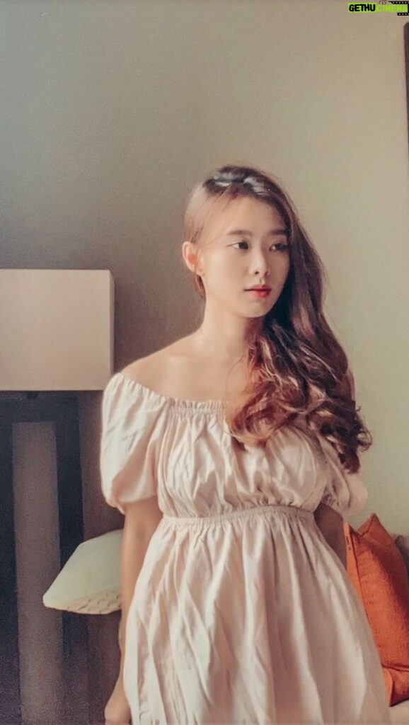 Denise Soong Ee Lyn Instagram - Happy 2nd day of LNY, outfit deets: Puffy back cross back dress from @thetinselrack Ring, necklace, earrings from @thestarry.co