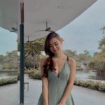 Denise Soong Ee Lyn Instagram - Spot my crocs 🤣 Dressed up in @lovebonito for an afternoon lunch not realising I was wearing my crocs