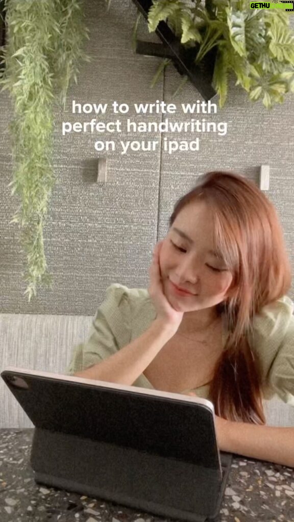 Denise Soong Ee Lyn Instagram - Perfect ipad handwriting using this trick 👇🏻 I loveeee this function, it’s truly a game changer especially when I want to jot down notes on the go, in a car where it’s just not possible to write nice, legible notes. And I can imagine how useful this would be as a student rushing to take down notes in a lecture hall. So thank you @apple for making this ♥️🤪 To use this function, 1. Go to settings 2. Click on Apple Pencil 3. Turn on the “scribble” function 4. Get writing! I am using the @goodnotes.app on the @apple ipad. More tips on Youtube! Link in bio 🤍
