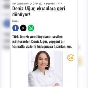 Deniz Uğur Instagram - Her birimizin hayatında ilâhî plan işliyor☝🏼
Çok yakında, tam sizinle hayal ettiğimiz kalitede bir formatla @yirmidorttv ekranlarındayım🍀
Şimdi haber düştüğü için duygulanarak paylaşıyorum💕
Tanıtım videomuzu da paylaşacağım. Sizleri bekliyorum💕🍀🧿
#YirmiDörtTv