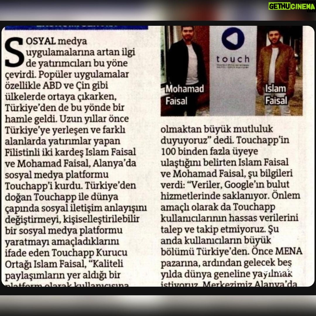 Deniz Uğur Instagram - Merhaba dünya. Ben de bu platformu destekliyorum. Hesap açtım. Siz de gelin✅ #Touchapp @touchappsocial 🇹🇷🌍🇵🇸