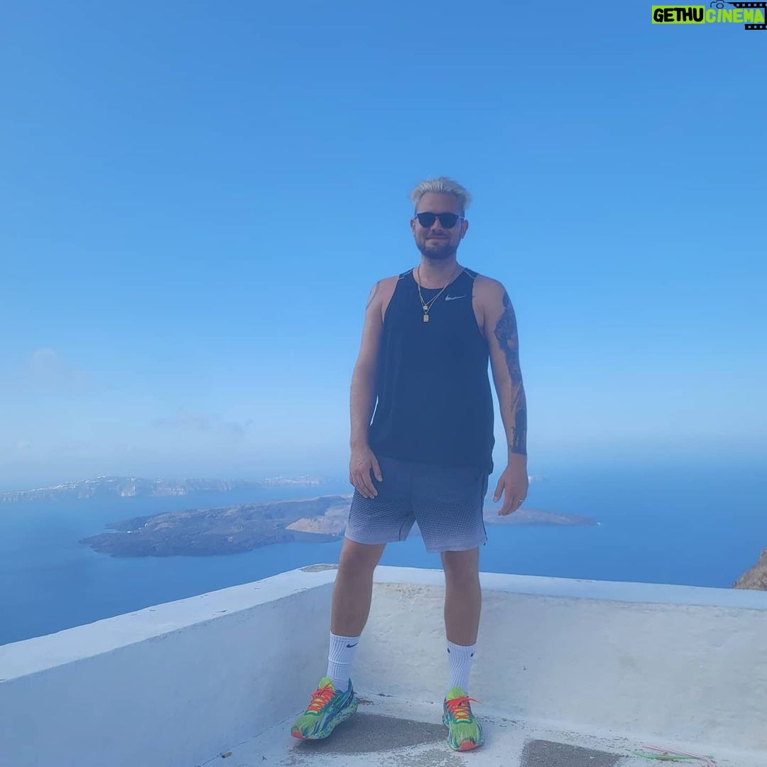 Dennis Jauch Instagram - Santorini Photo Dump coming soon. Until then...'Act Normal' 🤪 #DJAroundTheWorld 🇬🇷 Imerovigli, Santorini