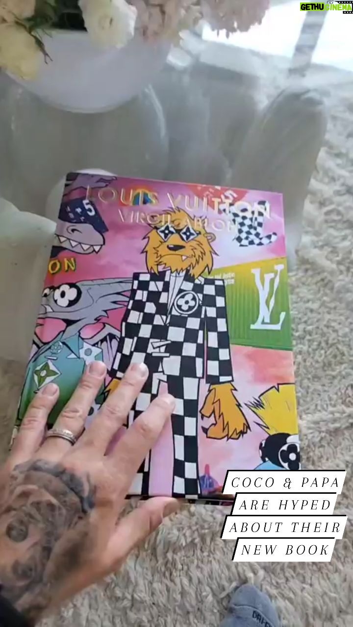 Dennis Jauch Instagram - Coco & Papa are hyped about their new book @virgilabloh X @louisvuitton