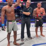 Derek Brunson Instagram - A successful PFL debut for BLONDE BRUNSON! @derekbrunson earns a unanimous decision(30-27, 30-25, 30-25) #PFLWorldChampionship LIVE NOW 🇺🇸 ESPN PPV 🔗in bio