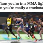 Derek Brunson Instagram - She was out of there last night 😂😂😂 . She’s a runner , she’s a track star #UFC Las Vegas, Nevada