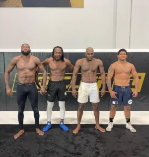 Derek Brunson Instagram - Blonde Brunson 👱🏾‍♂️ & the King 🤴🏾 of the 305 . Coming to an arena near you soon !