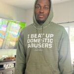 Derek Brunson Instagram - It’s getting cold outside . It’s Hoodie season . Spread the world #NoToDomesticViolence Wilmington, North Carolina