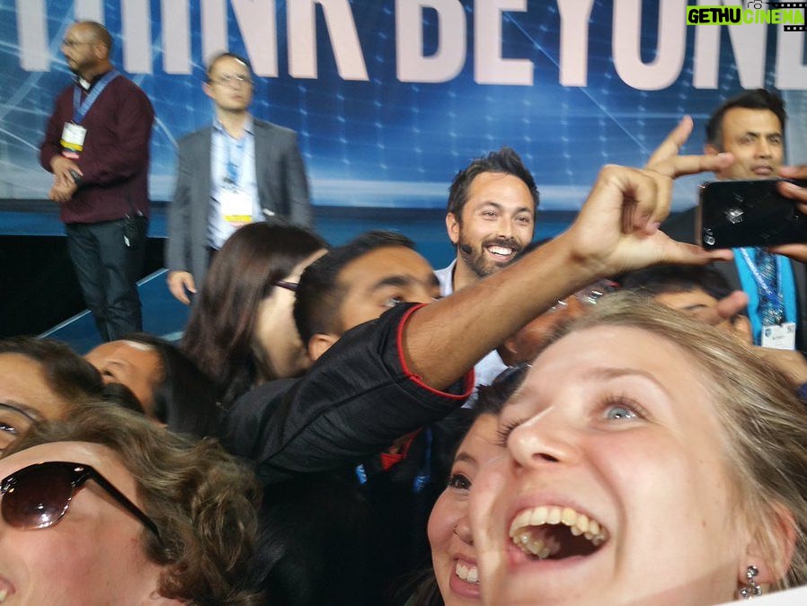 Derek Muller Instagram - Upping my photobomb game at #intelisef