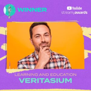 Derek Muller Instagram - Think I’ve pulled more all nighters this year than in all previous years combined. So it feels good that the hard work was appreciated. This channel is a team effort starting with my wife, Raquel, to the full-timers Petr and Emily, to regular contributors Trenton, Ivàn, Jonny, Stephen, all the animators, consultants, experts, interviewees. And everyone who has watched the videos. Literally could not have done it without you - thanks for your ongoing support. We will do our best to continue to earn it. Thanks @streamys !!
