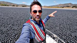 Derek Muller Instagram - 96 million black balls! 
Go watch them!