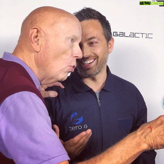 Derek Muller Instagram - Just hanging with Story Musgrave, the only astronaut to fly on all 5 space shuttles. I think he was impressed @thespacegeologist is my better half. #yurisnight