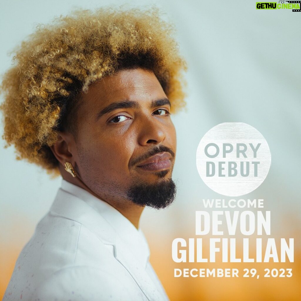 Devon Gilfillian Instagram - So honored to announce that I’ll be making my @opry debut on 12.29 w/ @mistergabelee. 🤍🙏🏾 Nashville, Tennessee