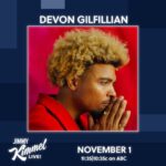 Devon Gilfillian Instagram - I can’t believe I’m typing this, but catch me on @jimmykimmellive on 11.1!!!! ❤️🥹 It’s such an honor to bring “Love You Anyway” to TV. Tune in on @abcnetwork 🙏🏾