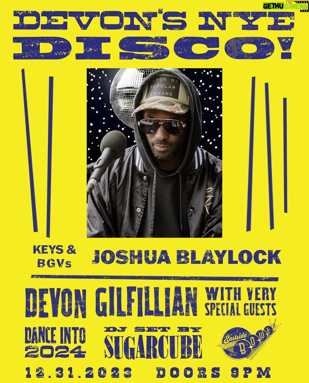 Devon Gilfillian Instagram - So honored to have these legends in the band tomorrow (especially pops 🥹) for our NYE disco. A few tickets are left. Snag ‘em and let’s partyyyy 🕺🏾🪩 Nashville, Tennessee