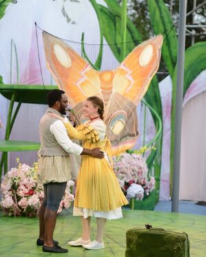 Devon Hales Instagram - 2 years ago I was doing something a little different 🧚‍♀️ Playing Hermia (& others) in the Atlanta Botanical Garden for the Alliance Theatre, and sweating my whole entire ASS off 😅. Would you like me to occasionally share some theatre stuff like this Or just TBH content?