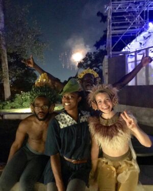 Devon Hales Instagram - 2 years ago I was doing something a little different 🧚‍♀️ Playing Hermia (& others) in the Atlanta Botanical Garden for the Alliance Theatre, and sweating my whole entire ASS off 😅. Would you like me to occasionally share some theatre stuff like this Or just TBH content?