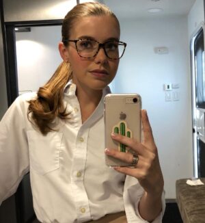Devon Hales Instagram - April Stevens In Glasses™️ knows if you’re making your friends and family finish @teenagebountyhunters or not. April Stevens In Glasses™️ sees all 😈