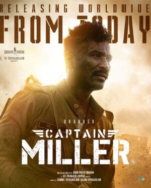 Dhanush Instagram - Captain Miller from today ! OM NAMASHIVAAYA 🙏🙏🙏