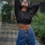Dhanya Ananya Instagram - Keeping previous moments in mind #itsraining 🌧️ PC : @lalu_daz Behind this physical fitness I have a wonderful human who was constantly with me; @sanilkb_ I trust you and your process lot; and am keep on doing that ♥️ @powerhousefitnesscentre2020 💪 Waynad