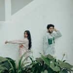 Dhanya Ananya Instagram - pause and play 🤎💚 Costumes : @cultxverse @cultverse_clothing Photography : @anees_as_k Assist : @praveen_mohan___ In frame : @midhunvenugopal_official & @kanmaniii3 ♥️ : @ma_l_oo