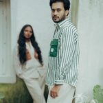 Dhanya Ananya Instagram - pause and play 🤎💚 Costumes : @cultxverse @cultverse_clothing Photography : @anees_as_k Assist : @praveen_mohan___ In frame : @midhunvenugopal_official & @kanmaniii3 ♥️ : @ma_l_oo