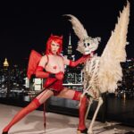 Di Mondo Instagram - 8:25 “the good and the evil / el bien y el mal” #HappyHalloween #Devil #Angel #DiMondo Monday October.31.2022 #NewYork Photo: @adriannina Edit: @_alisa_grabko_ @instagram New York, New York
