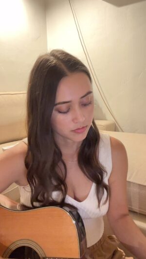 Dia Frampton Instagram - I write a lot of songs but one of my favorite things to do (and main source of inspiration) is sing other people’s songs. Loving this @lewiscapaldi ballad. ❤️❤️❤️ 

And I apologize… my guitar needs some TLC. The neck is pretty messed up and it won’t stay in tune. 

#wishyouthebest ❤️ #lewiscapaldi
