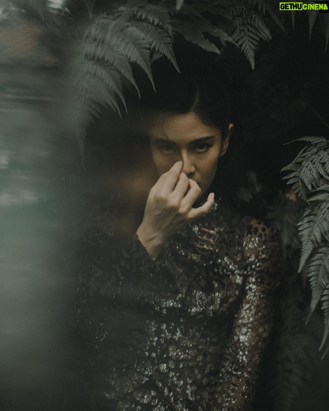 Dian Sastrowardoyo Instagram - Driven by a shared inspiration of Jeng Yah’s charismatic figure and compelling narrative from the critically acclaimed ‘Gadis Kretek’ series, costume designer @hagaipakan and @therealdisastr, who portrayed the role of Dasiyah, aspire to craft a response, channeling their gratitude and acknowledging the appreciation through this latest edition of SAPTOJO editorial. Read the full article via link in bio. Dian Sastrowardoyo wears a custom Kebaya Janggan embroidered with lurex and velvet, paired with double-waisted Amba pants, both in in Agro Dolce colorway. Photographer: @bramsky.bramsky Fashion Stylist: @hagaipakan Makeup Artist: @ryanogilvy Hair Stylist: @iwanetaufik_hair Location: @thedharmawangsa #SAPTOJOHeritage #SAPTOJOBerkain #SAPTOJOEditorial