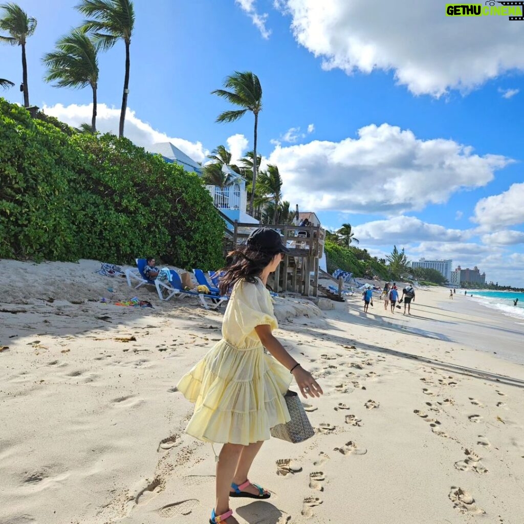 Dian Sastrowardoyo Instagram - Nassau. Cabbage Beach, Nassau, Bahamas